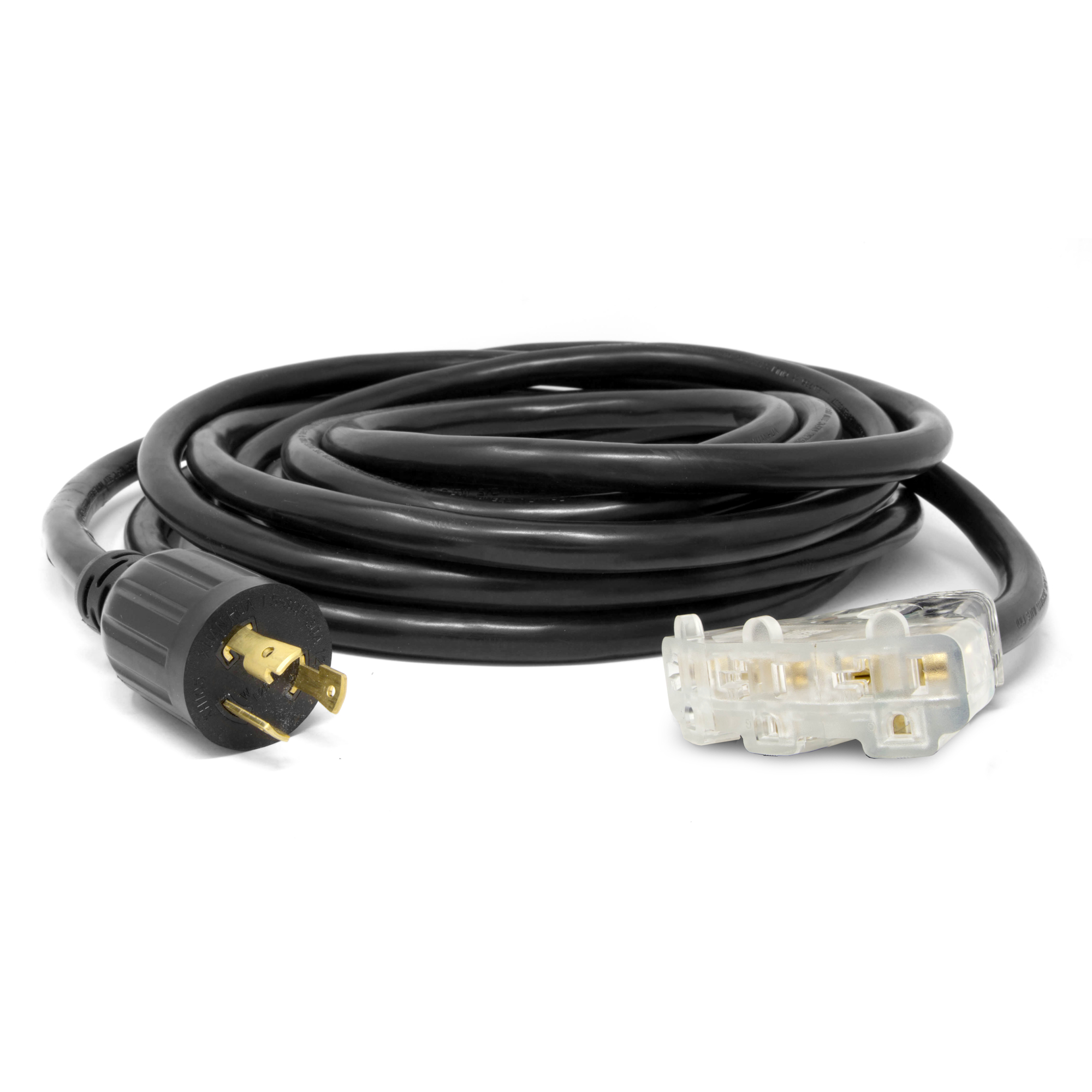 WEN Generator Extension Cord - 25ft., 30 Amps, SJTW 10/3, Weather-Resistant, Model# PC2513